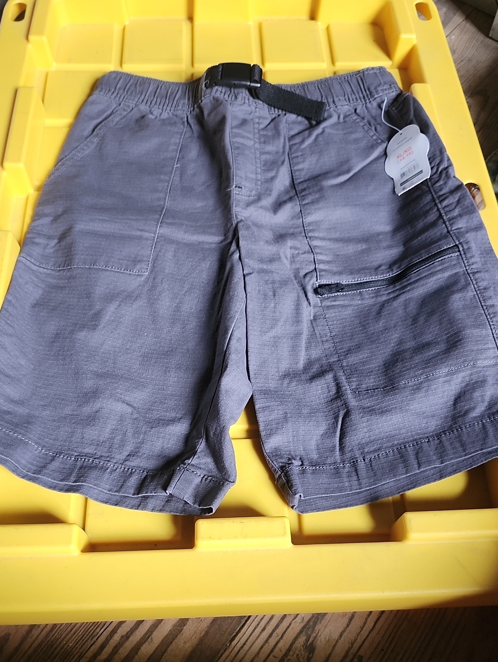 Boy's Casual Elastic-Waist Utility Shorts - Gray